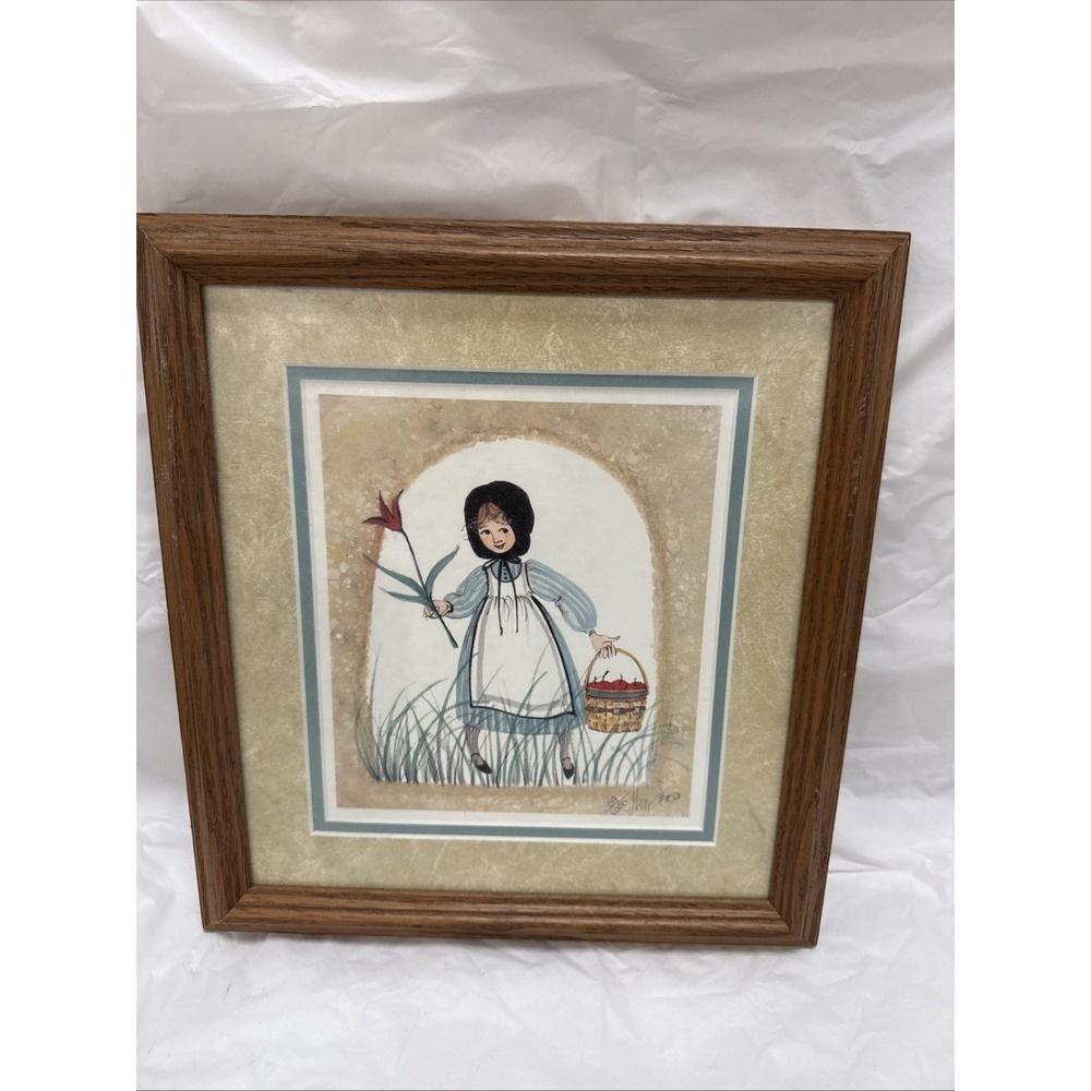 P. Buckley Moss McKenzie "Vanessa" Print Framed Signed 1999 59/1000
